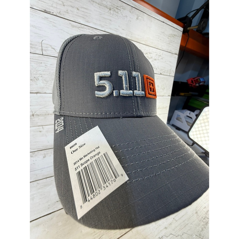 5.11 Tactical 2014 Marketing Hat Gray Ripstop Mesh Back Adjustable Cap 89038